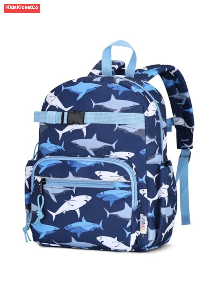 Toddler Backpack For Boys, 12" Mini School Bookbag With Chest Strap, Water